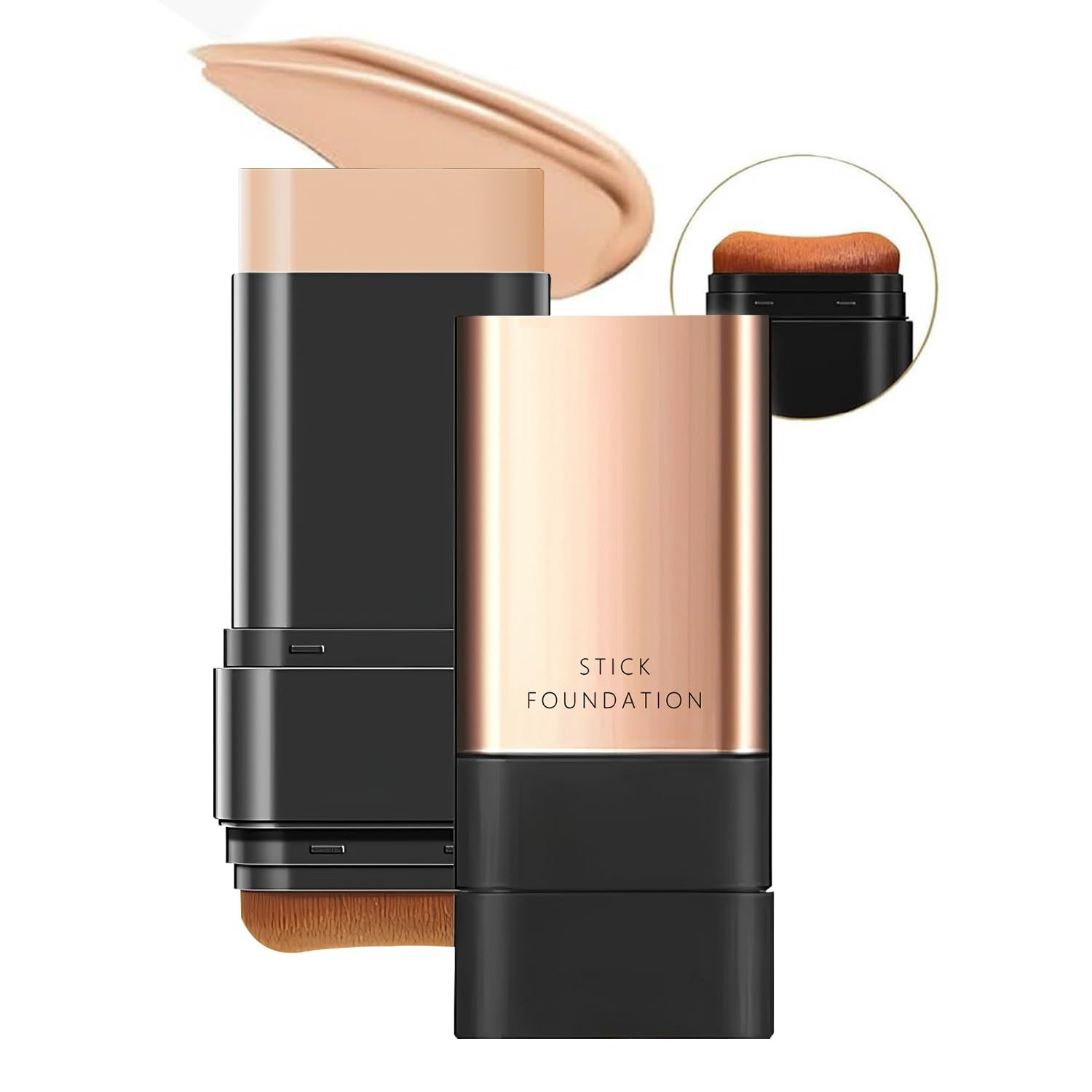 2 in 1 anti Wrinkle Foundation Stick, 1 Fl Oz (Pack of 1), Natural Color