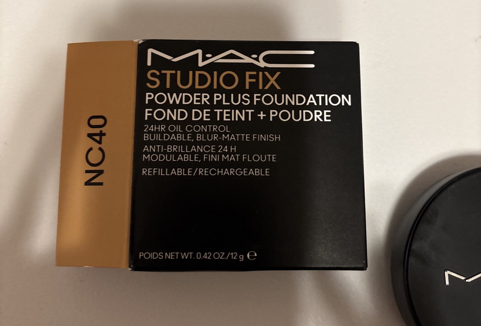 MAC Studio Fix Powder Plus Foundation NC40 ~ 0.42oz/12g Full Size NIB Refillable