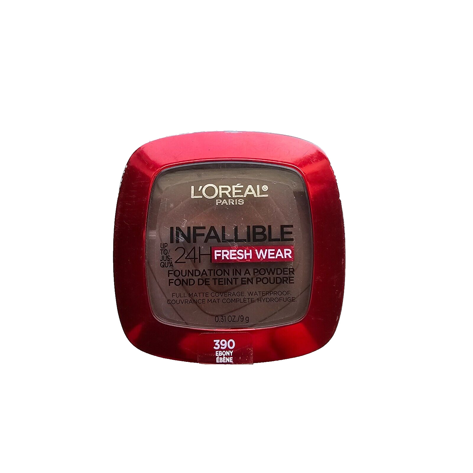 L`Oreal Paris Infallible 24HR Fresh Wear Powder 390 Ebony Full matte waterproof