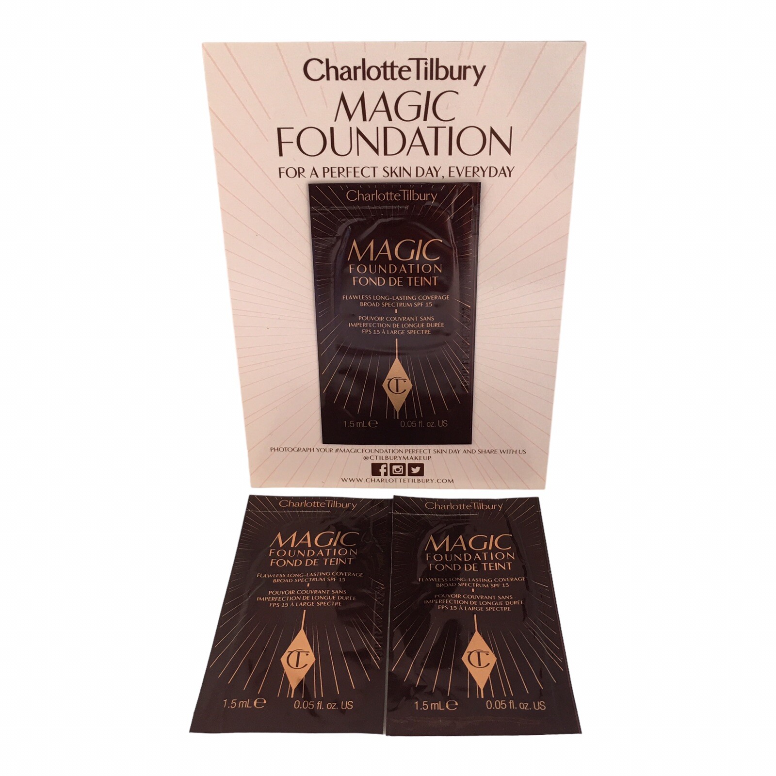 Charlotte Tilbury Magic Foundation Shade 4 Fair ( 3x 1.5ml ) Trusted USA Seller