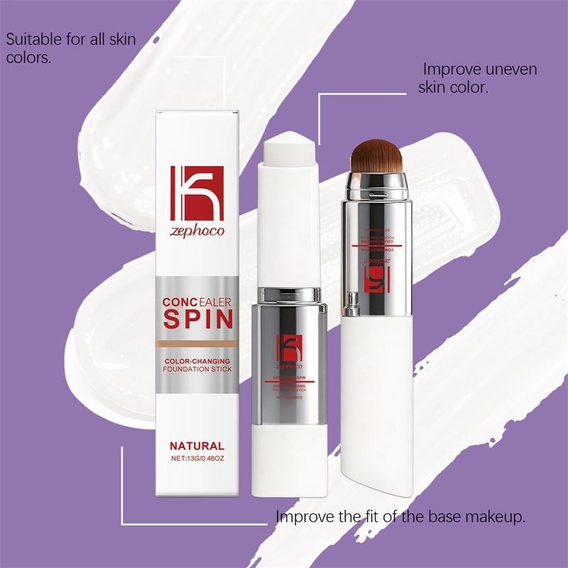 Zephoco Color Changing Foundation Stick 2 in 1 Long Lasting “Natural” Matte