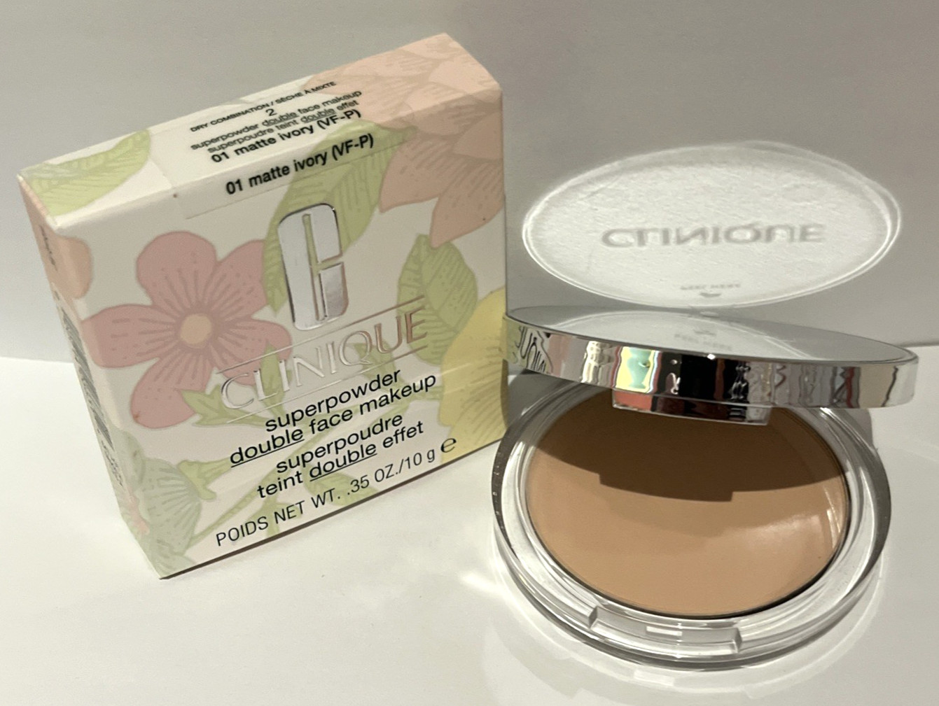 Clinique Superpowder Double Face Makeup 01 Matte Ivory ( VF-P ) 0.35 oz / 10 g