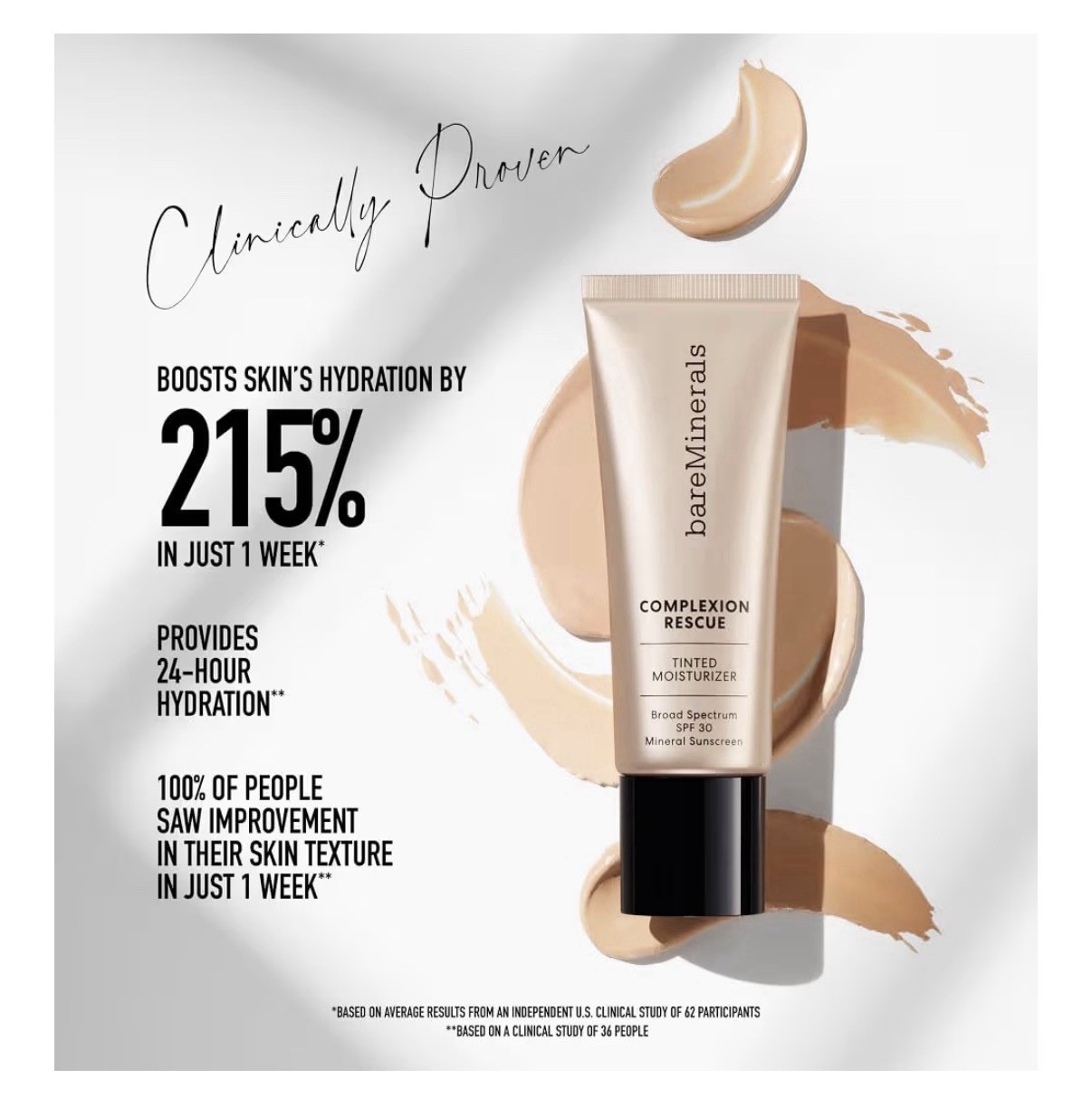 bareMinerals COMPLEXION RESCUE Tinted Moisturizer SPF 30 – 1.18oz Dune 7.5