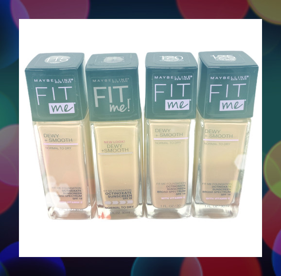 Maybelline Fit Me Dewy+Smooth Foundation SPF18 & Vitamin E (1oz/30mL) YOU PICK!