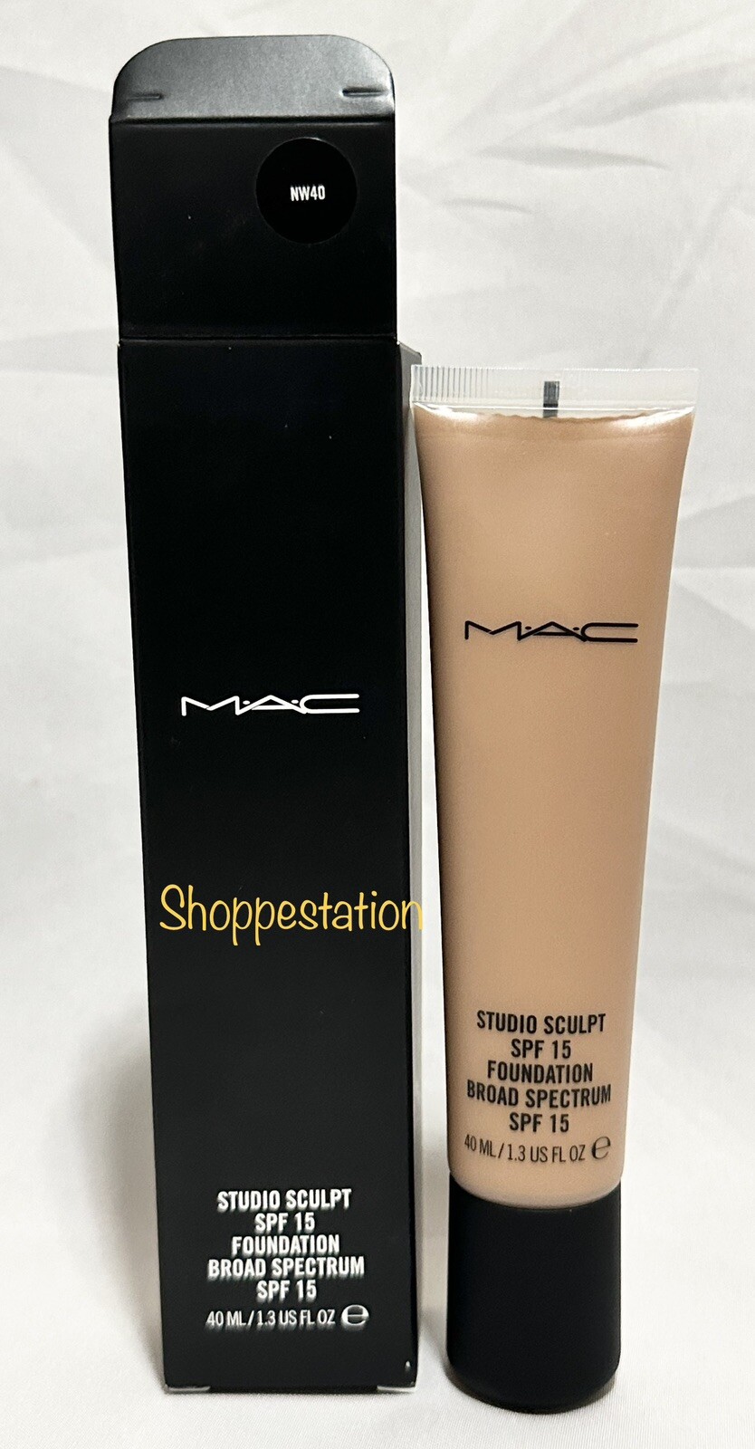 MAC Studio Sculpt Foundation SPF15 Shade NW40 Full Size 40ml / 1.3oz New In Box