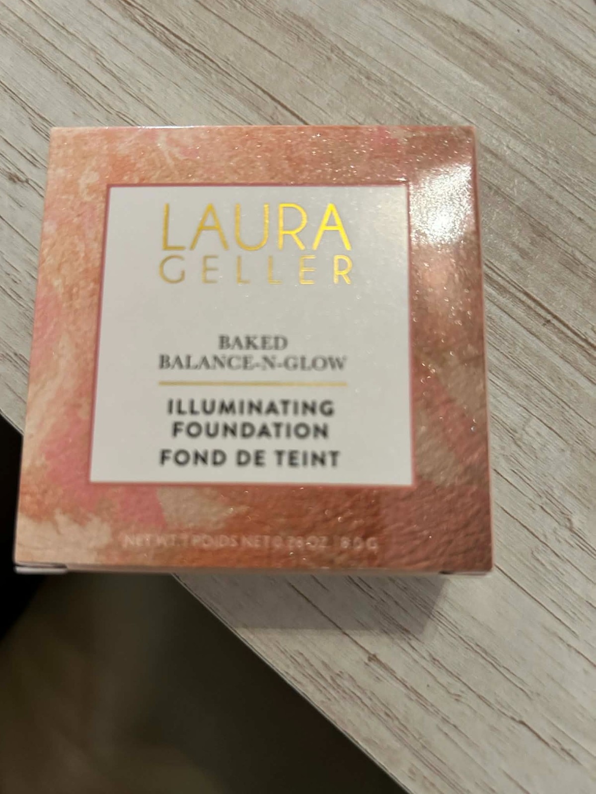 New Laura Geller Baked Balance-N-Glow Illuminating Foundation Porcelain 0.28 oz