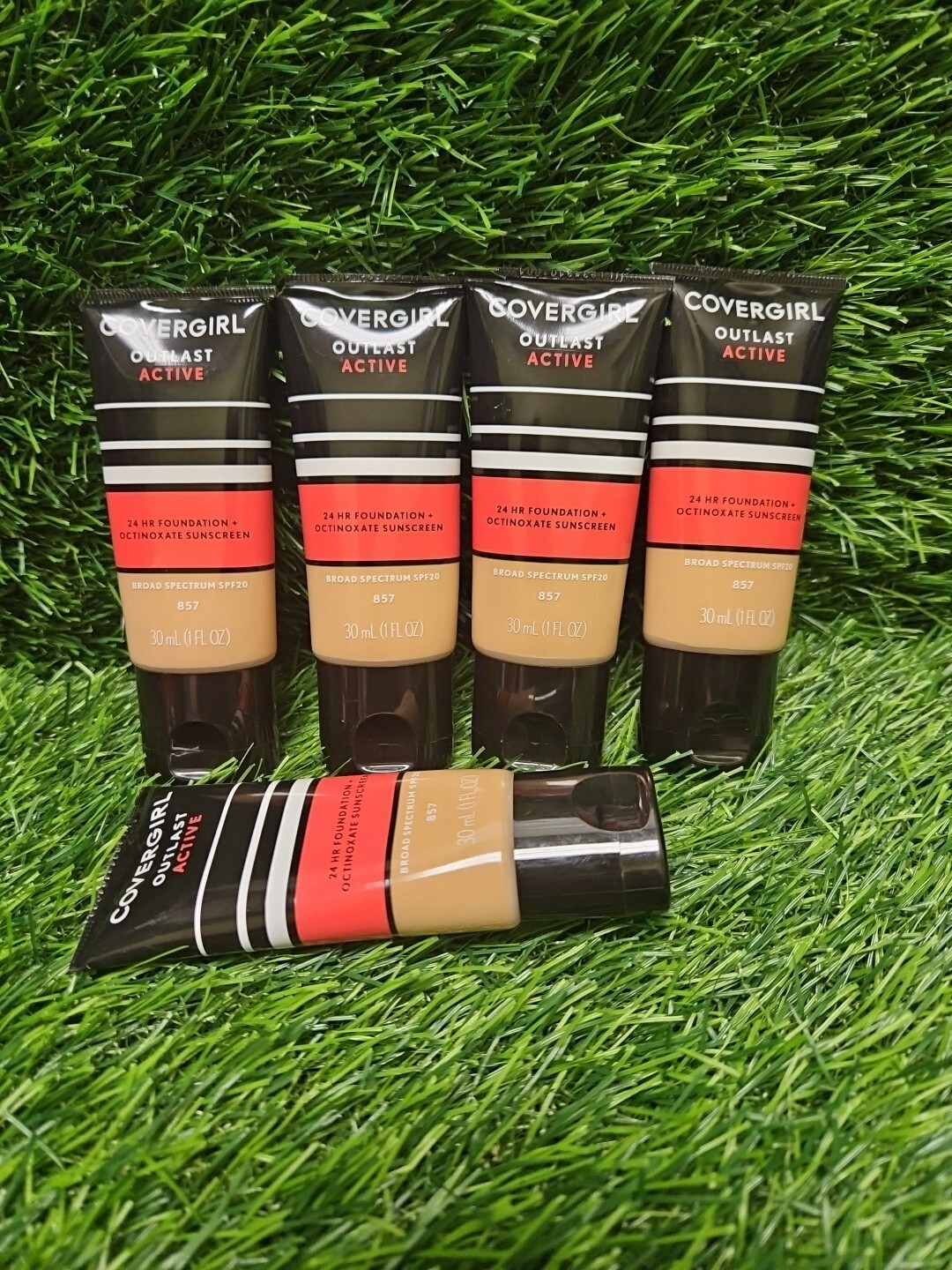 Covergirl Outlast Active 24 Hour Foundation + SPF 20 857 Golden Tan 1 Oz Lot 5