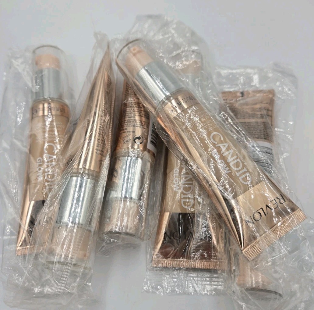 Lot of 6 Sealed Revlon Candid Glow Moisture Glow Foundation, 150 Creme Brulee