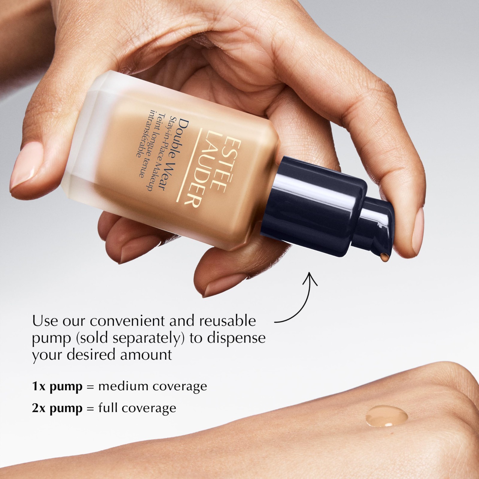 Long-Wear Matte Foundation Makeup – Double Wear Stay-in-Place, 1 Fl Oz, Flawless