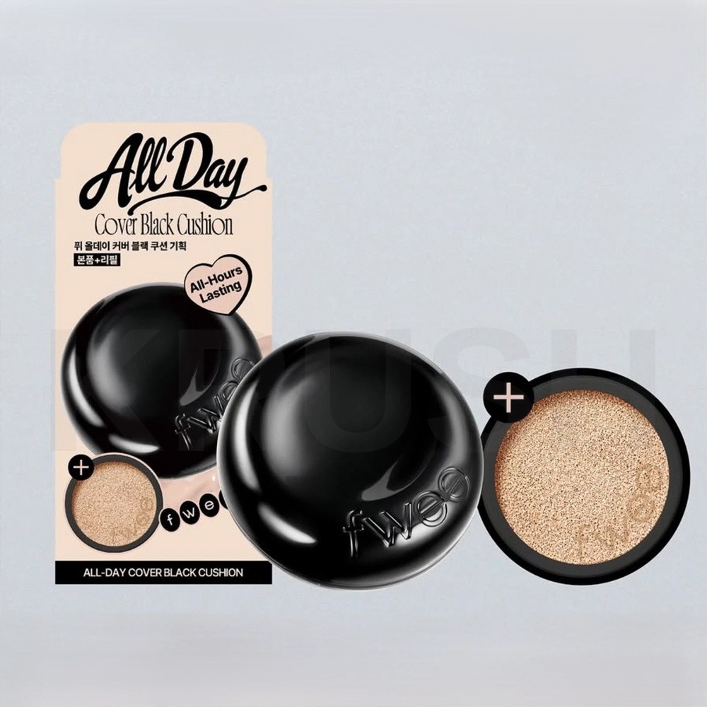 FWEE X Minsco All-Day Cover Black Cushion 13g +Refiil 13g Matte K-Beauty