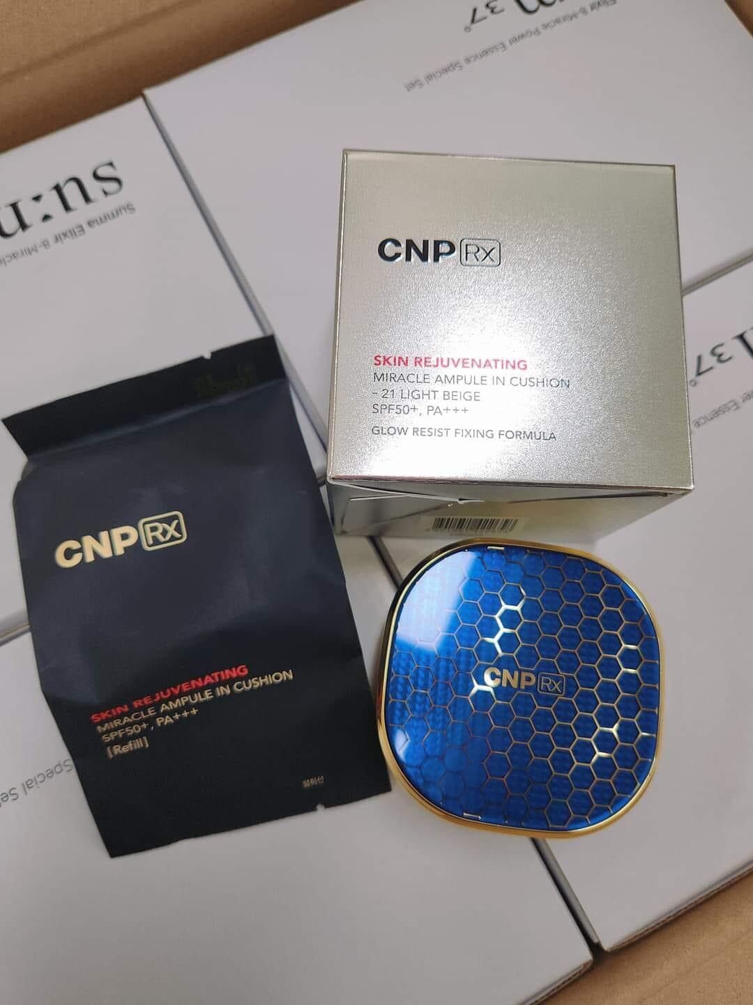 CNP RX Miracle Ampule in Cushion 15g + Refill 15g SPF50+ PA+++ #21 Light Beige