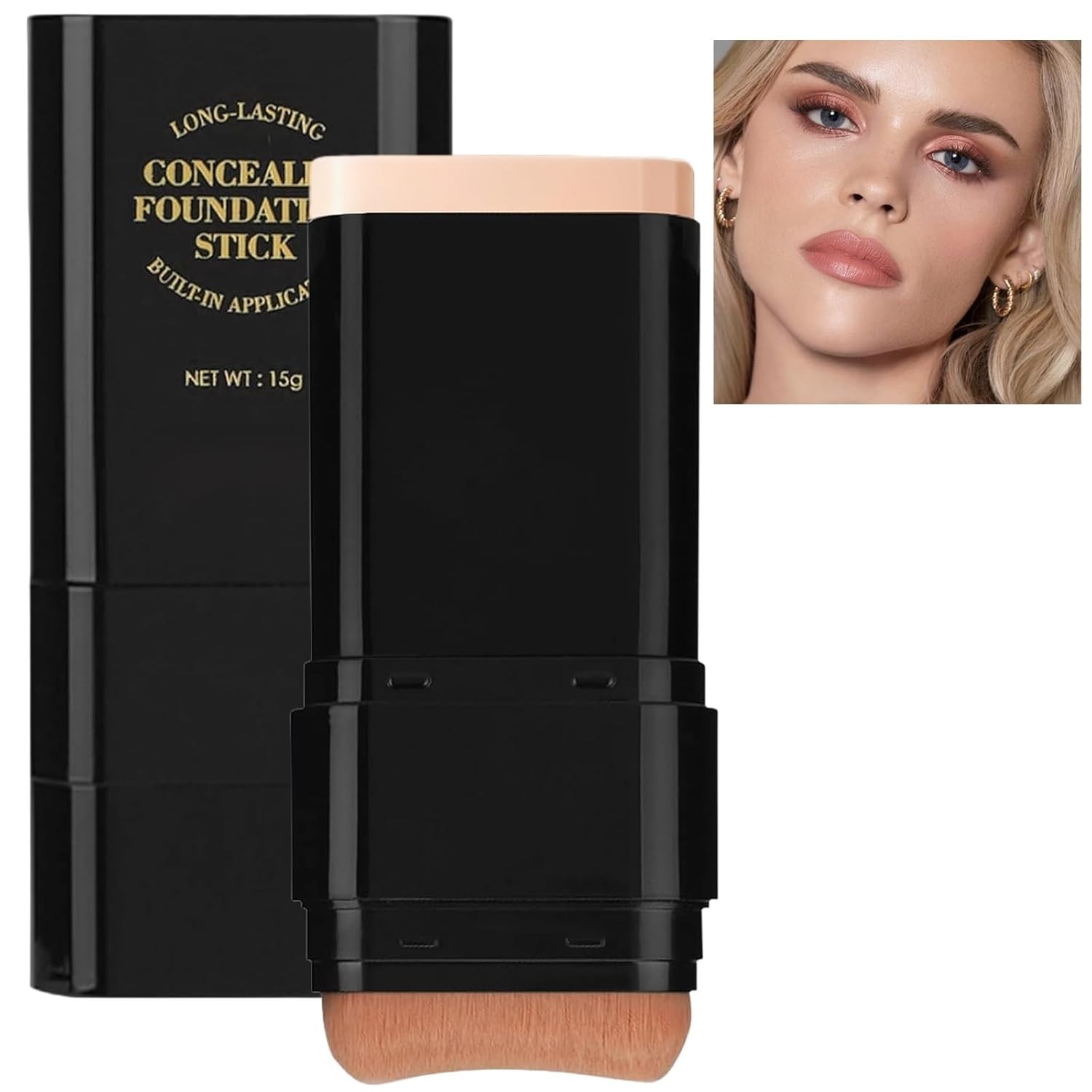 Lightweight Full Coverage Foundation Stick & Concealer with Hydrating Formula