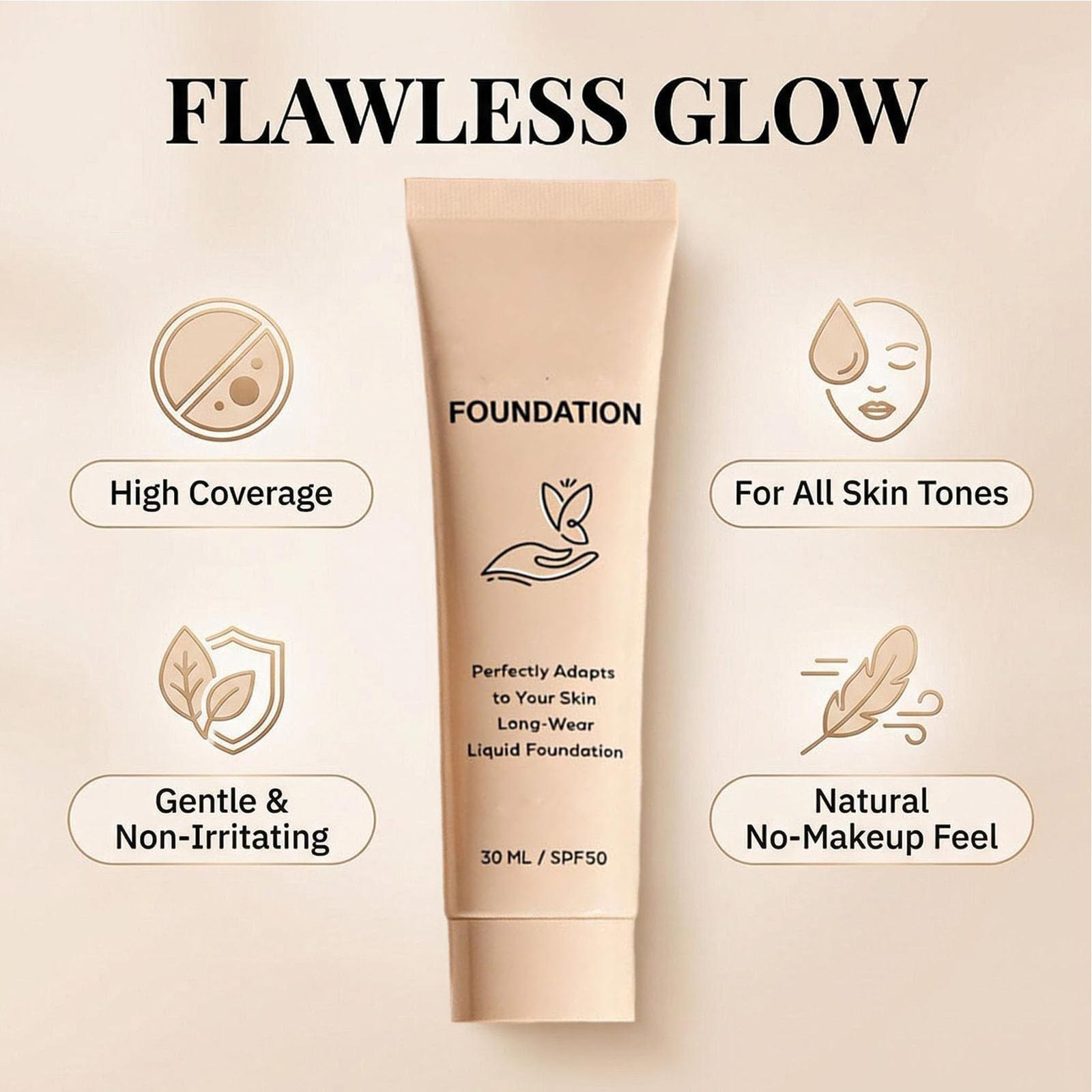 Luxe Foundation Colour Changing SPF 50, Luxe Foundation For Mature Skin