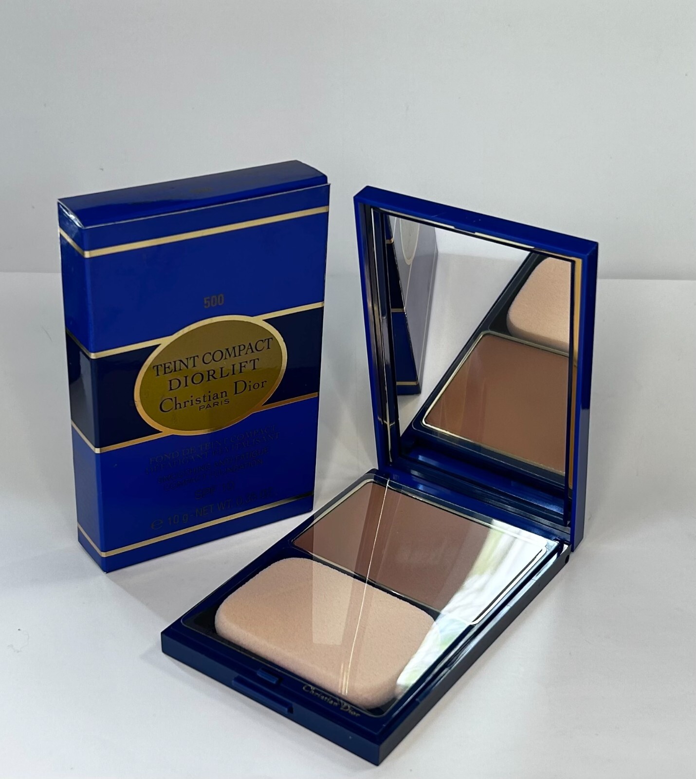 Dior Diorlift Smoothing Anti-Fatigue Compact Foundation 500 Dark Beige