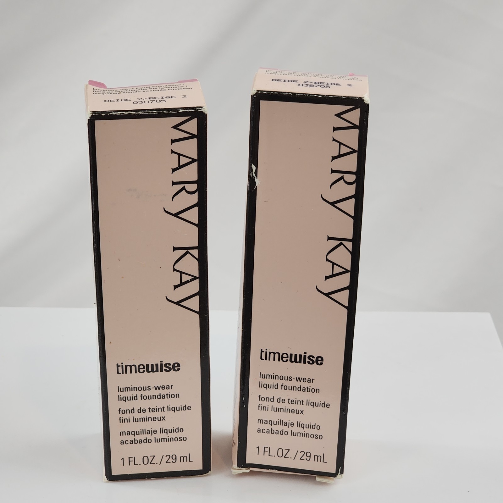x2 Mary Kay Timewise Matte-Wear Liquid Foundation BEIGE 2 Combo Oily Skin 038705