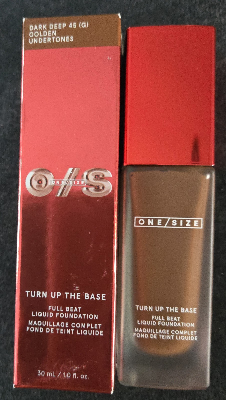ONE/SIZE Turn Up the Base Full Beat Liquid Foundation – DARK DEEP 45 G – BNIB