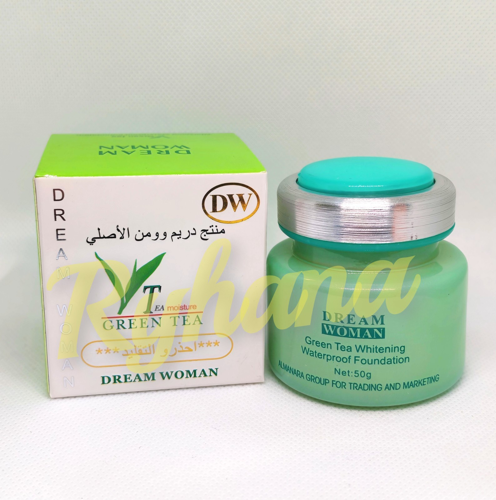 Green Tea Whitening Waterproof Foundation-Dream Woman 50g