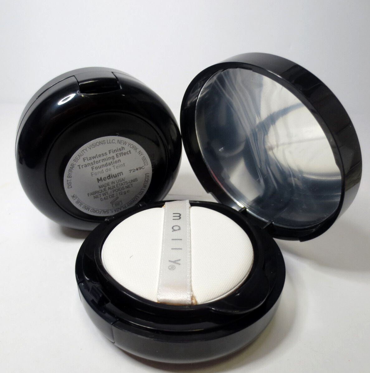 MALLY FLAWLESS FINISH TRANSFORMING EFFECT FOUNDATION MEDIUM 0.42 OZ ~ (LOT OF 2)