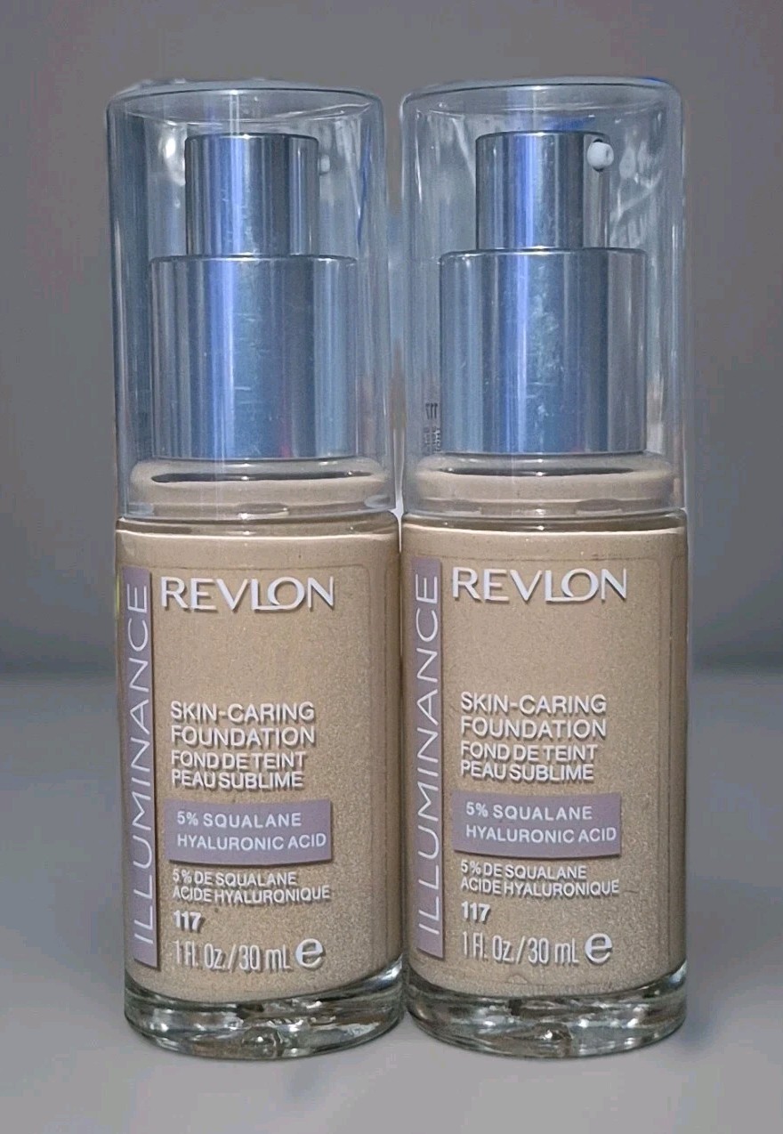 (2x) Revlon Illuminance Skin-Caring Liquid Foundation 117 Light Beige