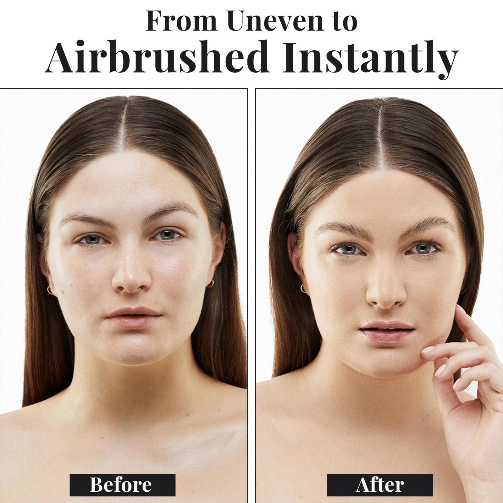 Magic Minerals Airbrush Foundation 2pc Set – Fair | Kabuki Brush, Mist Spray, Bu