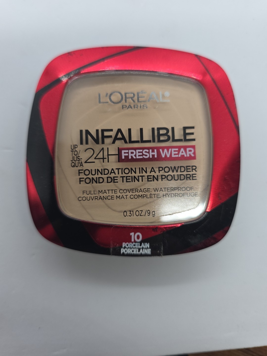 NEW L’Oreal Paris Infallible Up to 24H Fresh Wear Powder #10 Porcelain 0.31 Oz