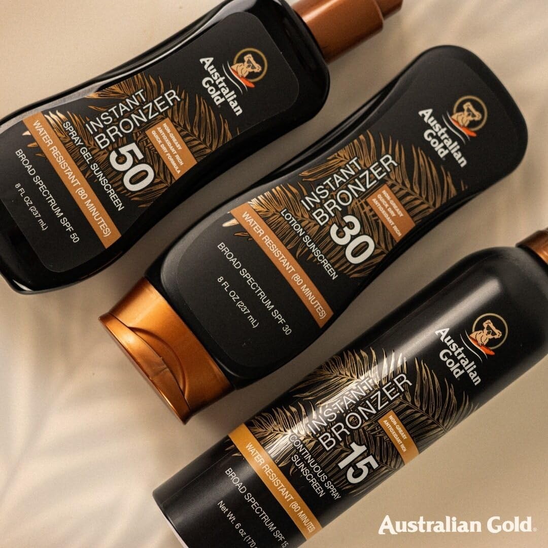 Australian Gold Spray Gel Sunscreen with Instant 8 Fl Oz (Pack of 1), SPF 8
