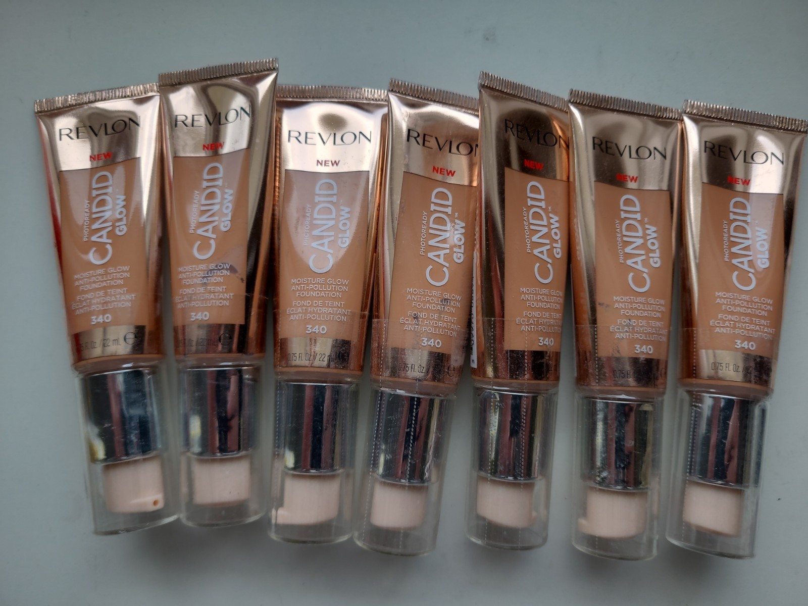 Lot Of 7 Revlon PhotoReady Candid Glow Moisture Glow Foundation #340 Sealed