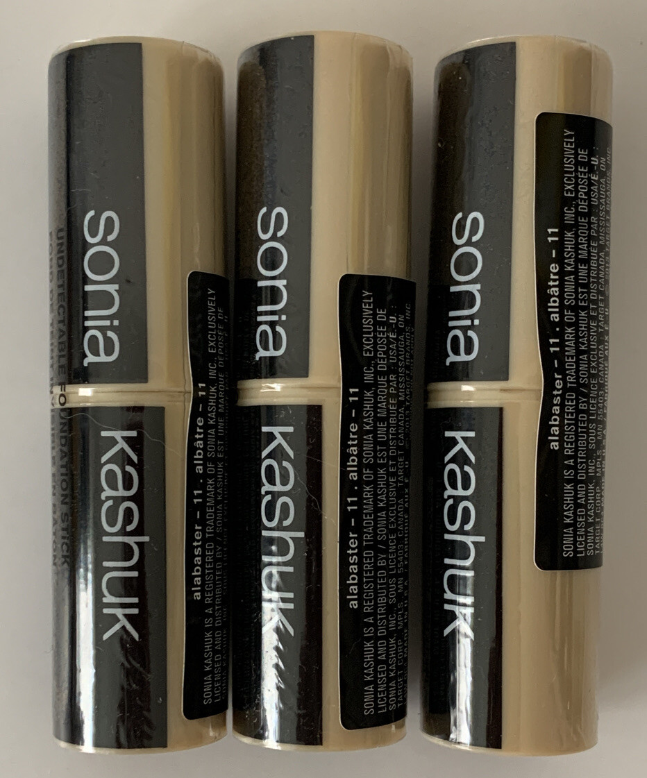 Pack of 3 – Sonia Kashuk Undetectable Foundation Stick Alabaster 11