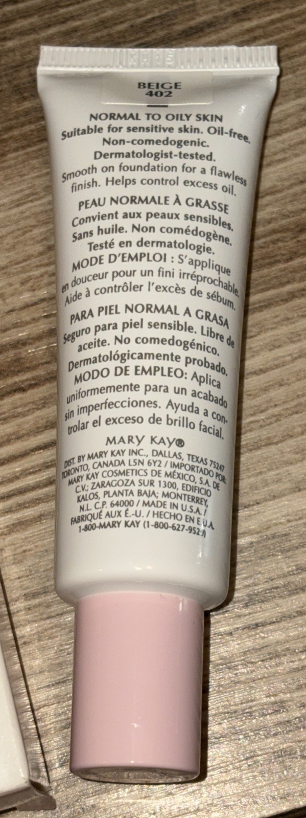 Mary Kay Medium Coverage Foundation Beige 402 #357100 Pink Cap New