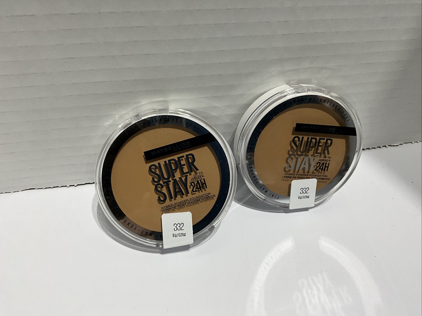 Maybelline Super Stay Up to 24HR Hybrid Powder-Foundation #332 NEW Lot of TWO