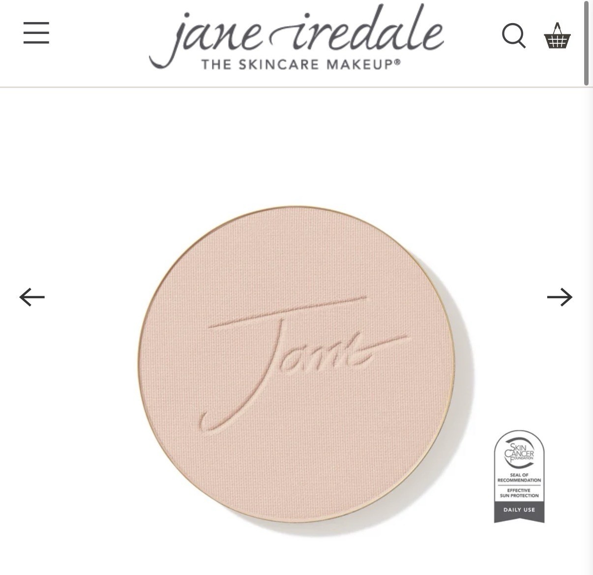 Jane Iredale PurePressed Base Refill SPF 20 [LIGHT BEIGE] New Sealed 0.35 oz