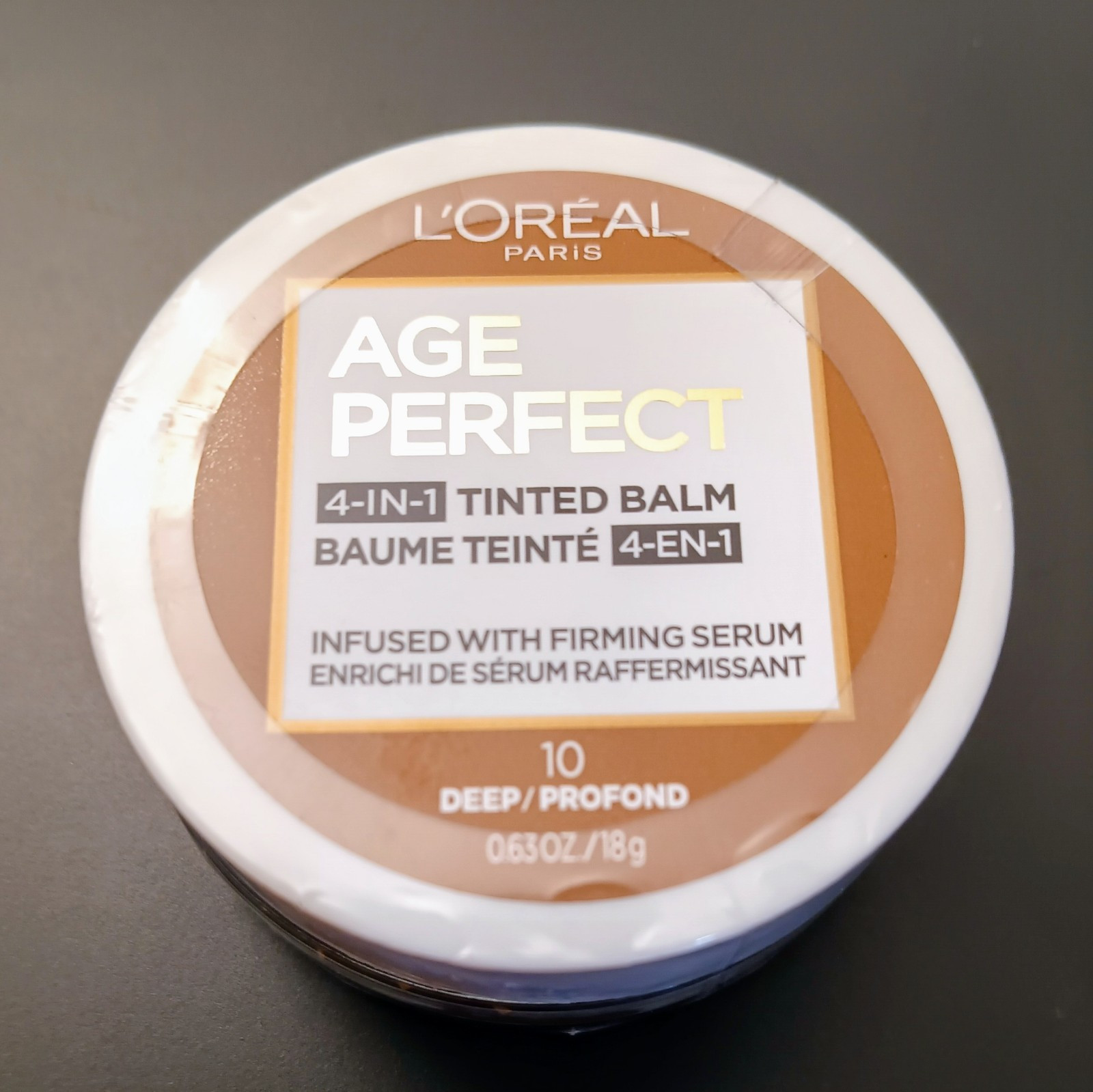 L’Oreal Paris Age Perfect 4-in-1 Tinted Balm #10 Deep/Profound 0.63 Oz/18g New