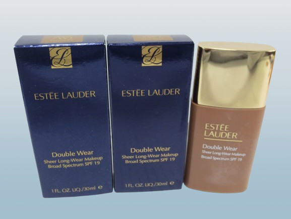 ESTEE LAUDER DOUBLE WEAR SHEER LONG WEAR MAKEUP SPF19 7W1 DEEP SPICE 1 OZ 2PC