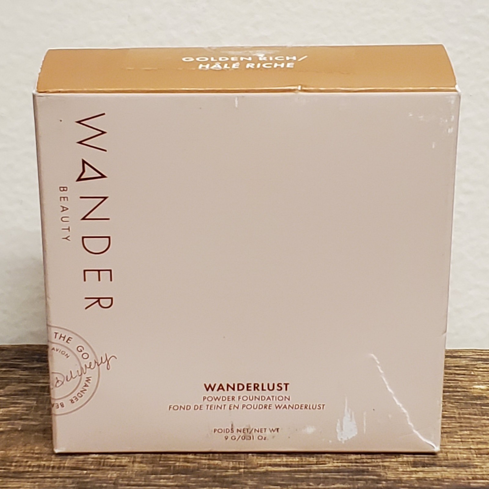 WANDER BEAUTY Wanderlust Powder Foundation Golden Rich -Deep Tan – .31 oz- 9g
