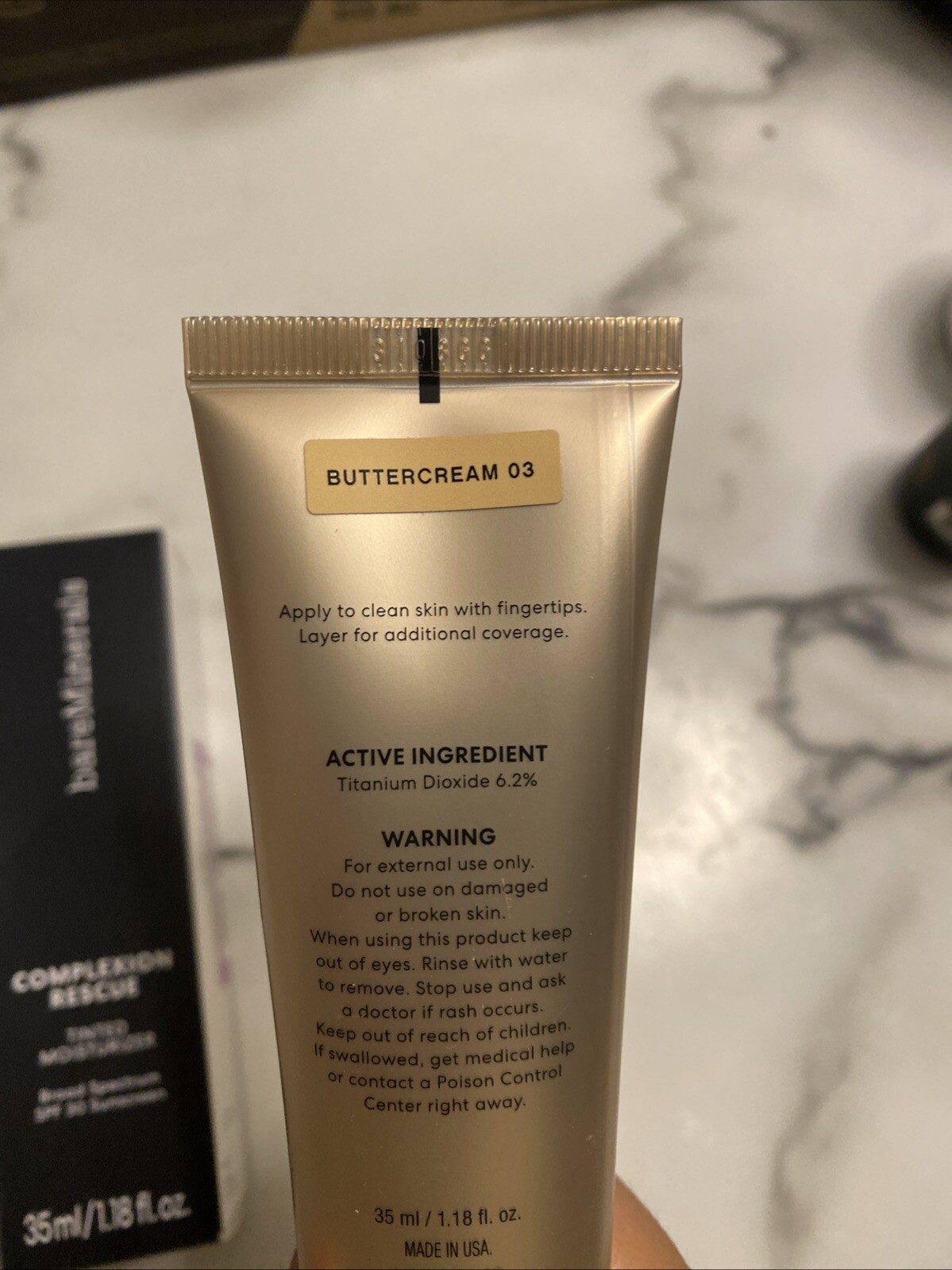 bareMinerals COMPLEXION RESCUE Tinted Moisturizer BUTTERCREAM 03 SPF30 1.18oz
