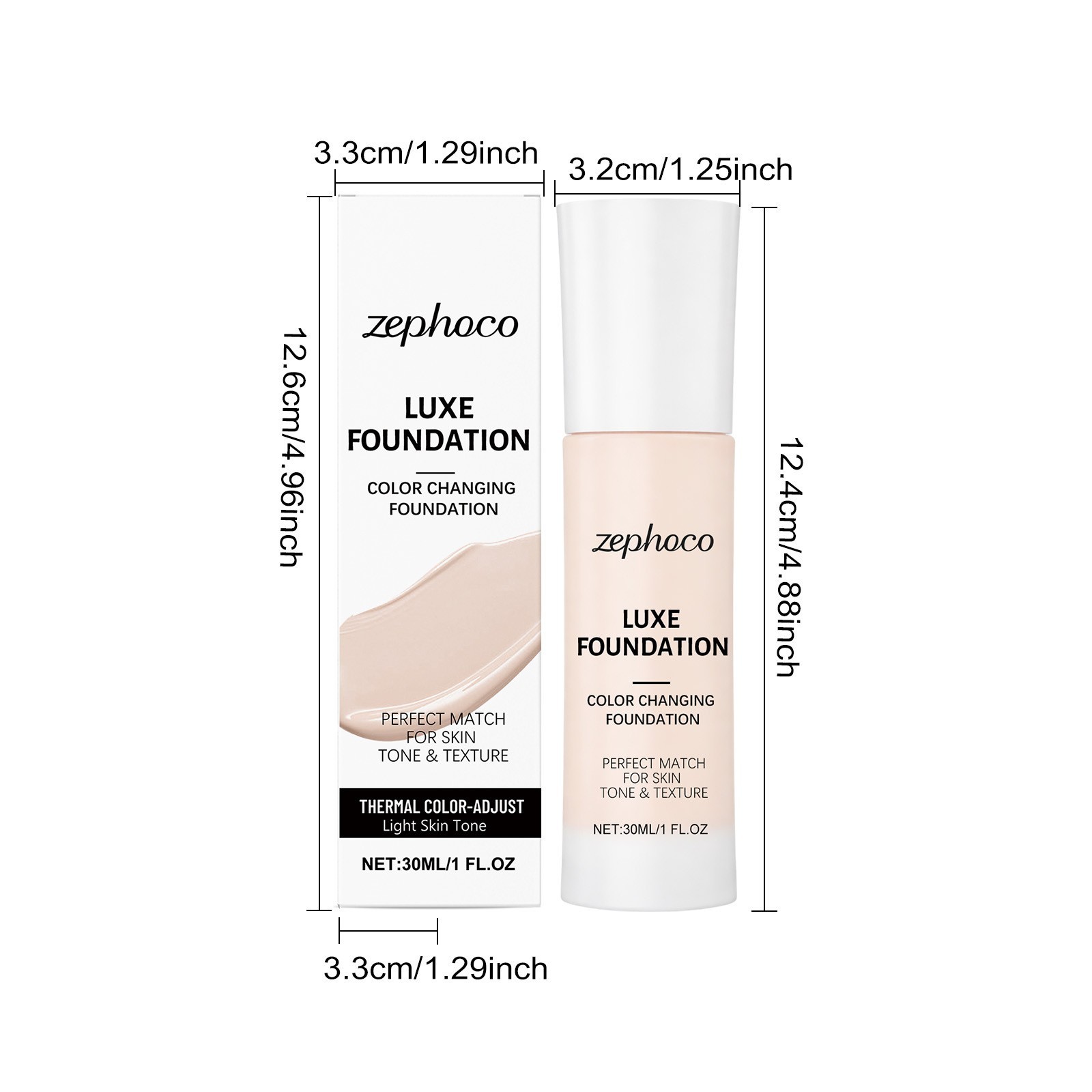 LUXE Intelligent Color Correcting Foundation – Fits All Skin Tone, 30ml/1 Fl Oz