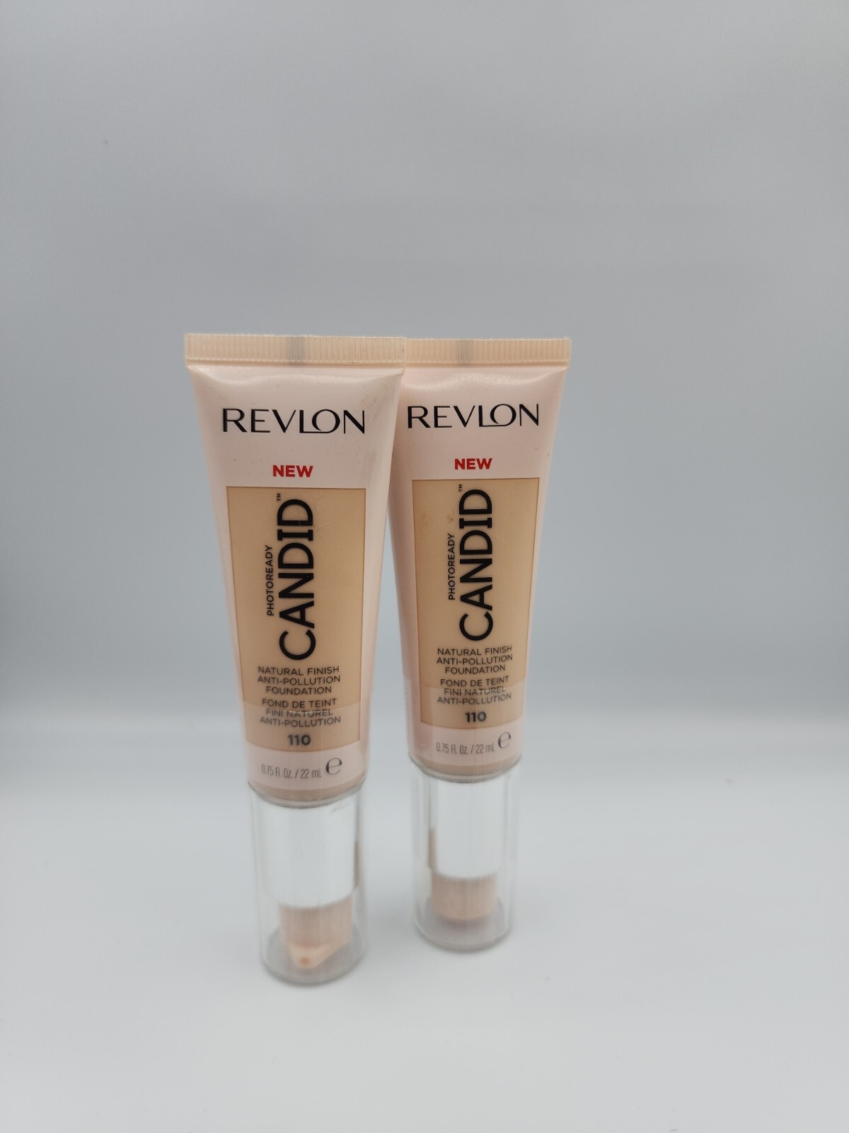 2 X Revlon PhotoReady Candid Natural Finish Anti Pollution-110 Porcelain New