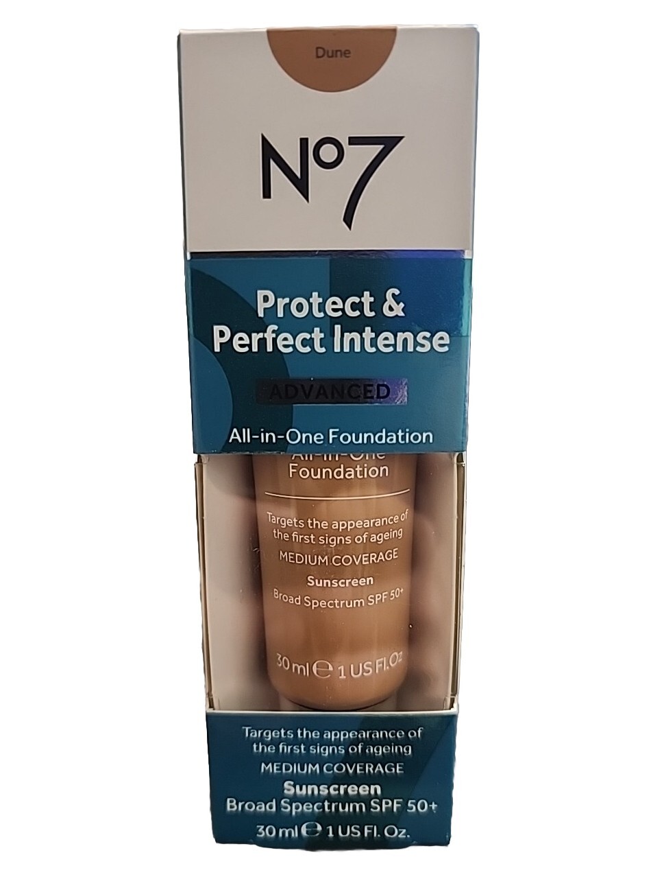No7 PROTECT & PERFECT INTENSE All In One Foundation Spf 50+ Exp 10/2024 1 Oz.