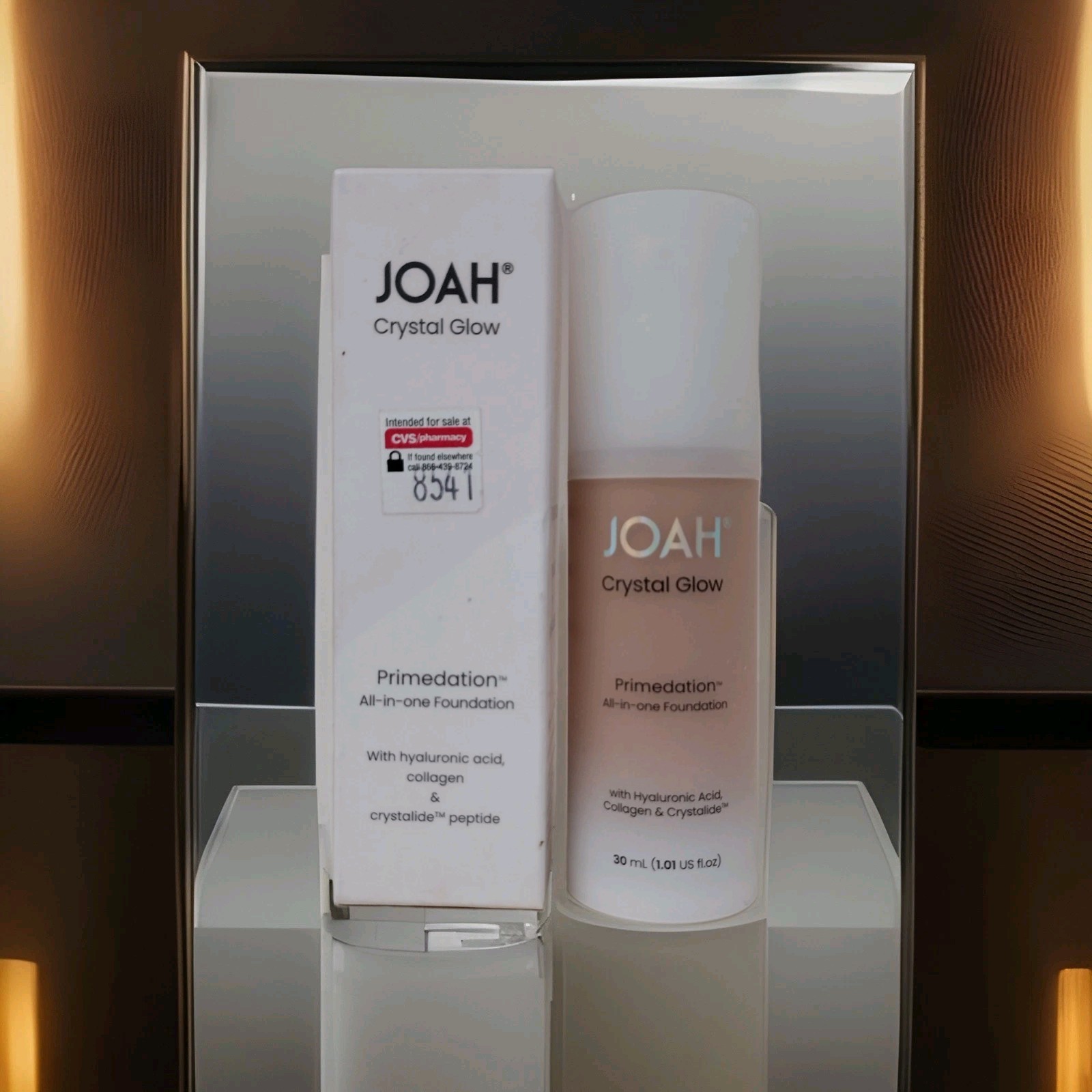 Joah CRYSTAL GLOW PRIMEDATION Peptide Foundation LC030 LIGHT W COOL UNDERTONES