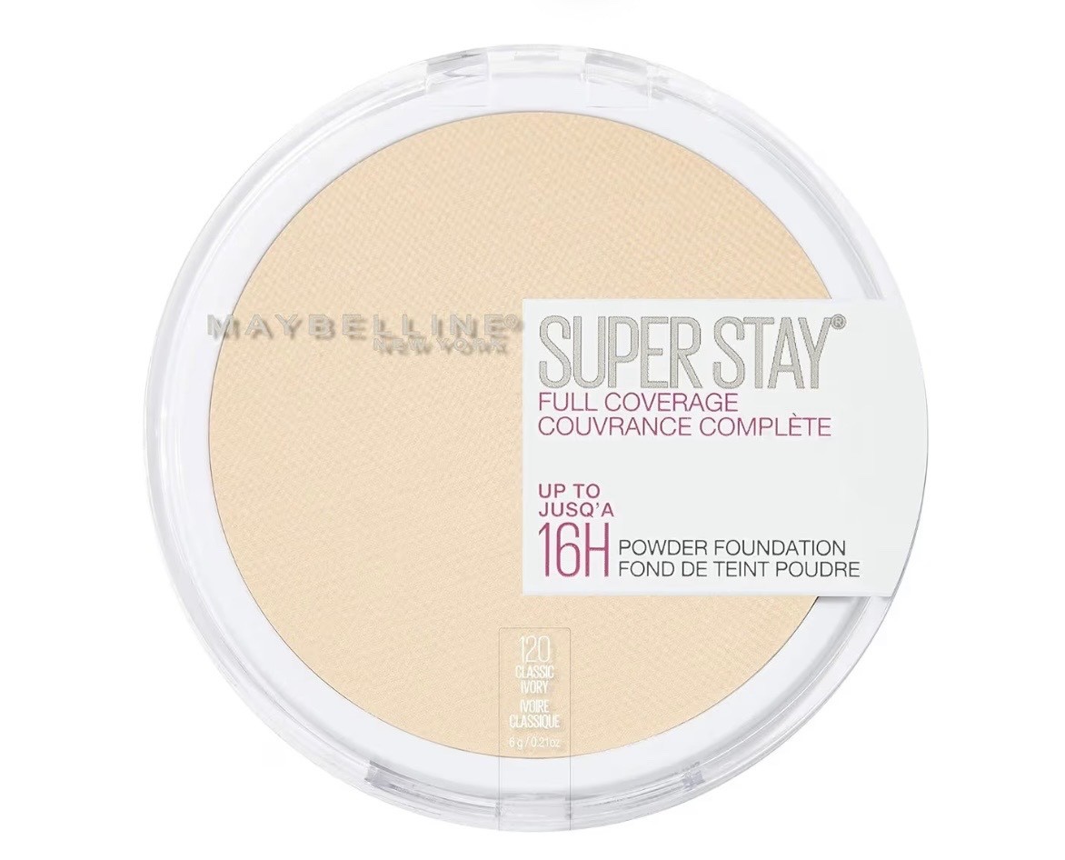 Maybelline Super Stay Full Coverage Powder Foundation Makeup 120 Classic Ivory