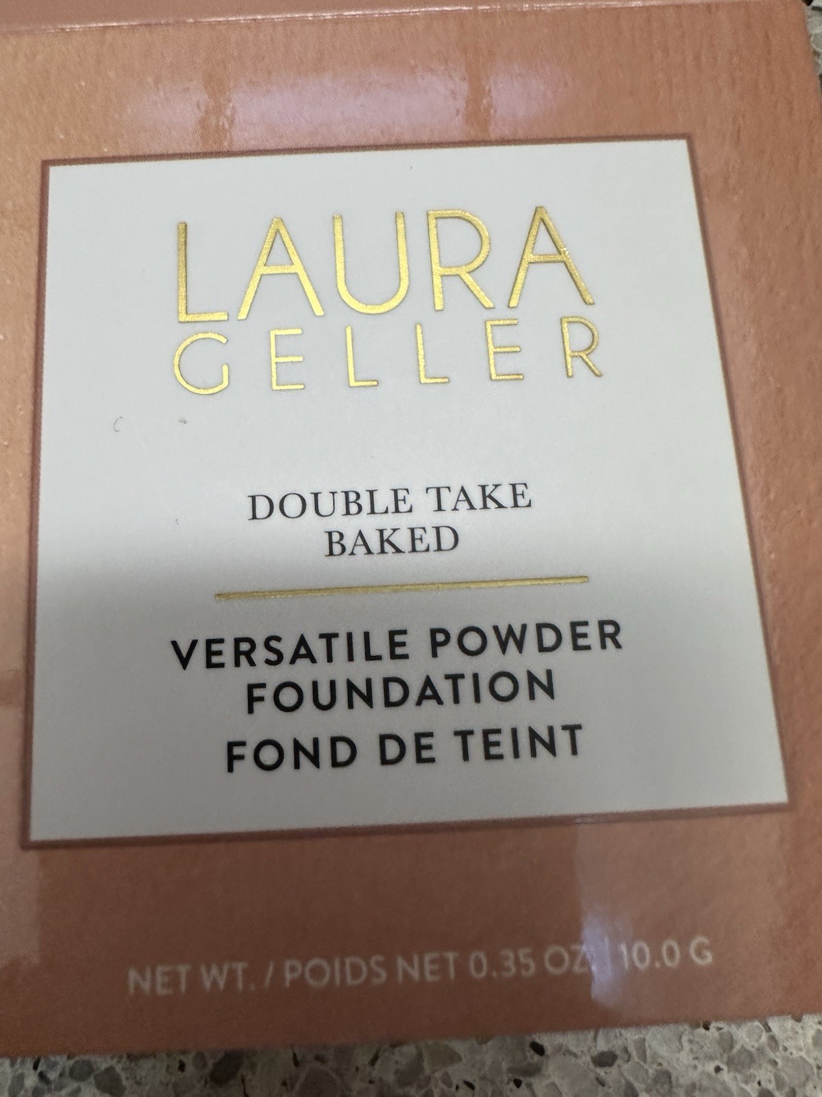 Laura Geller Double Take Bake Versatile Powder Foundation MEDIUM .35oz /10g FULL