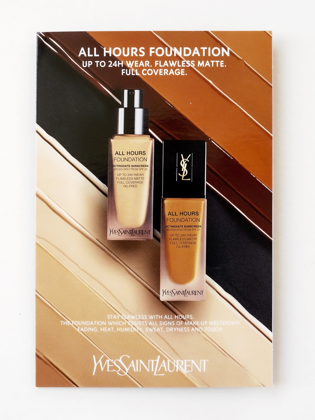 Foundation, Highlight, Eye Shadow Primer Sample Packettes & Card 6-Pc