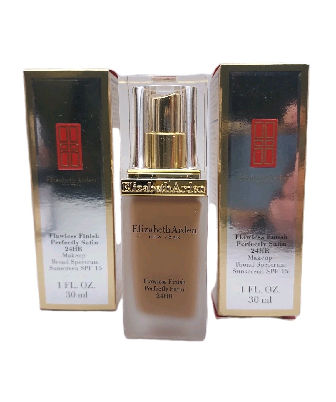 LOT OF 2 Elizabeth Arden Flawless Finish Perfectly Satin 24hr Makeup SPICE 16