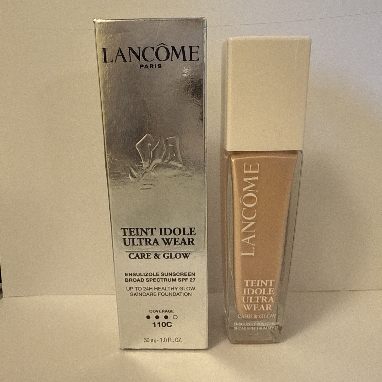 Lancome Teint Idole Ultra Wear Care Glow Foundation 110C 1 oz. 30 ml 09/2024