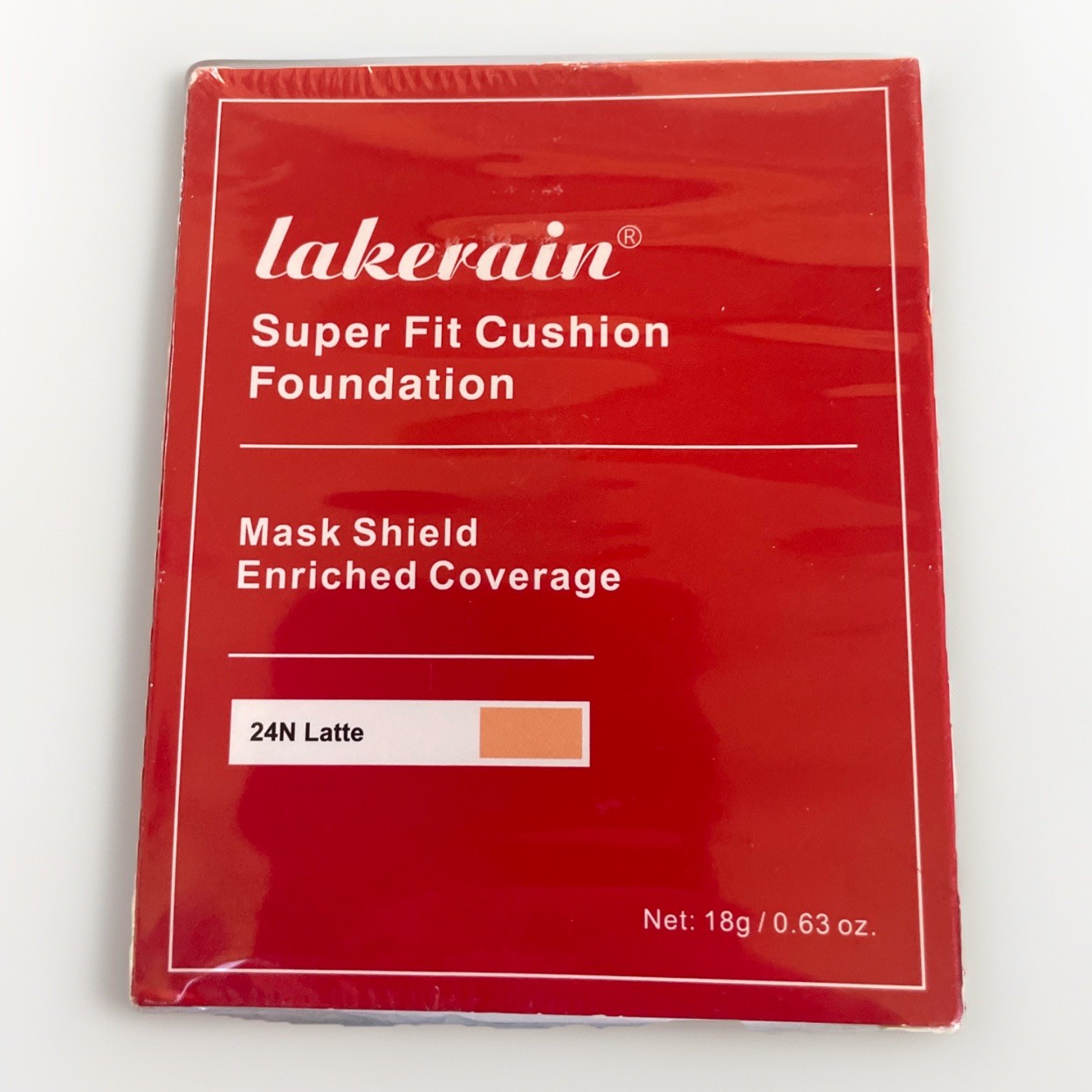 NEW Lakerain Super Fit Cushion Foundation 18g 24N Latte Waterproof UV Protection