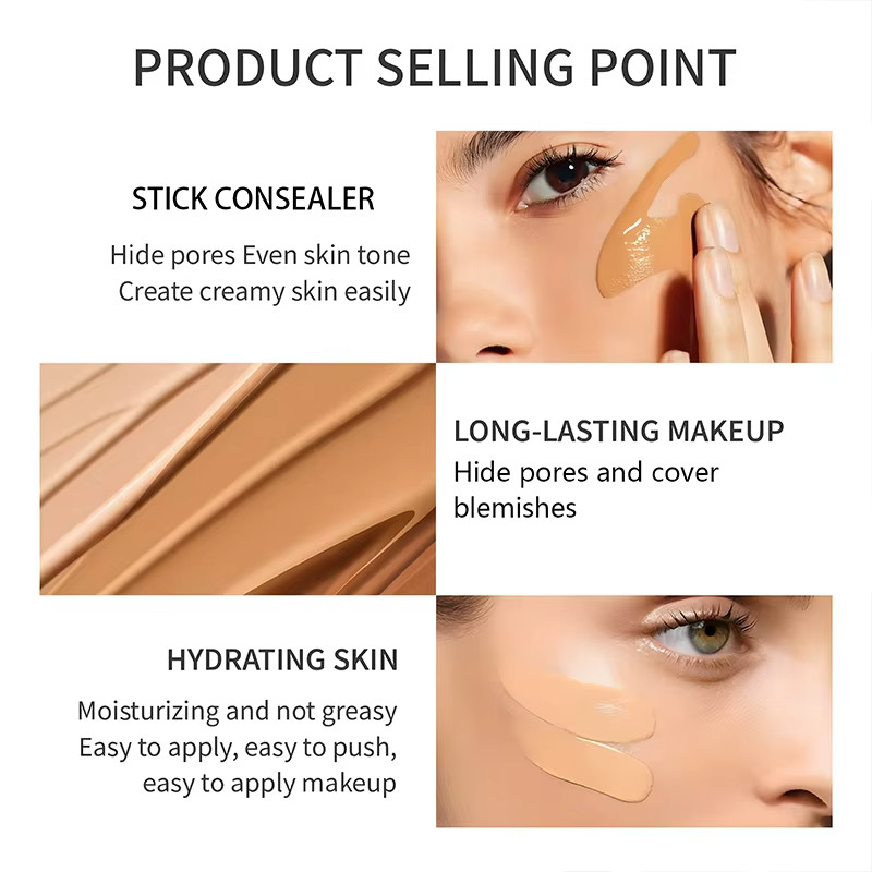 O’cheal Temperature Changing Foundation Stick Matte Full Coverage Cream Brush