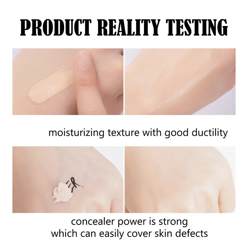 Full Coverage Liquid Foundation Matte Dewy Waterproof Long Lasting Makeup Base
