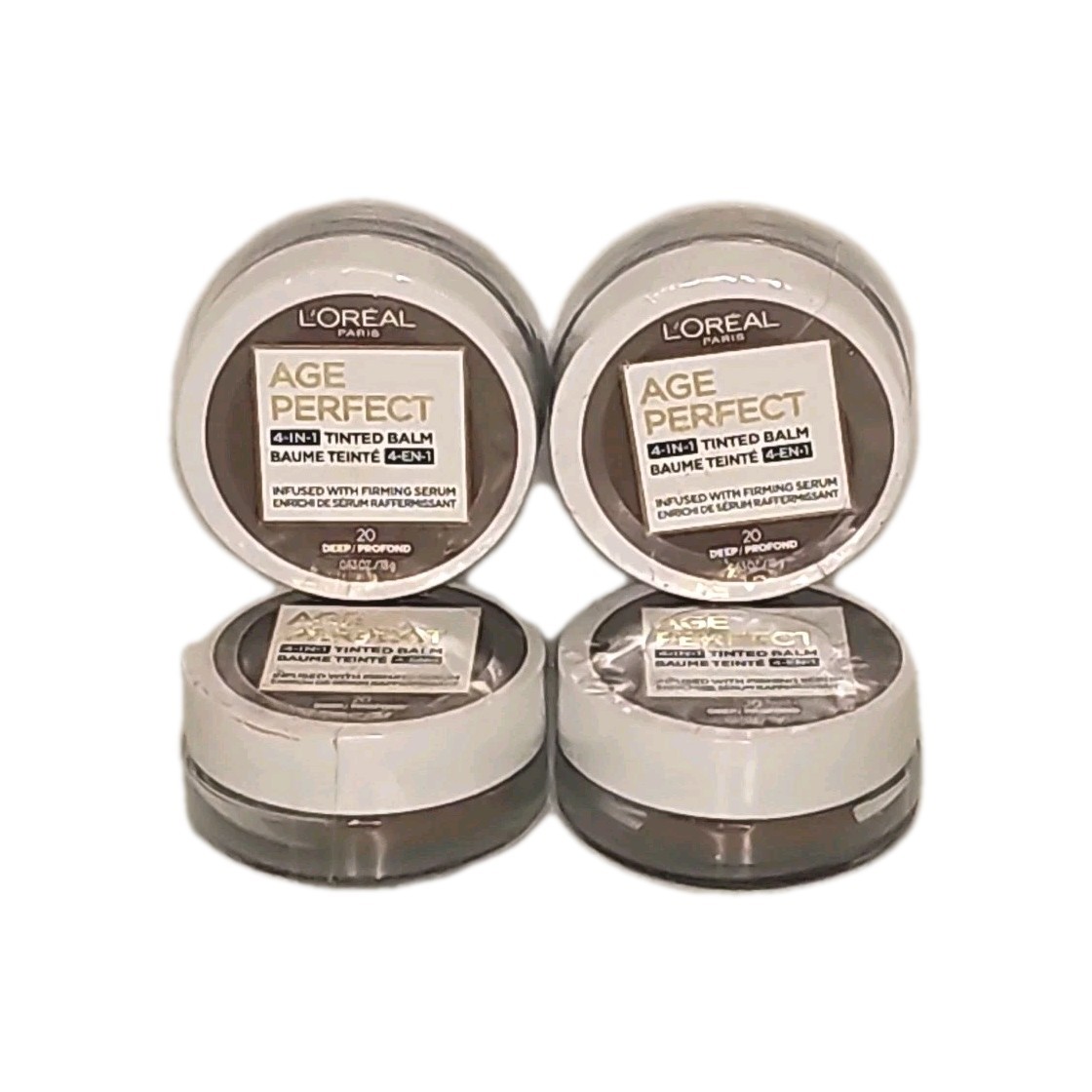 4x L’Oreal Paris AGE PERFECT 4-in-1 Tinted Balm Foundation , 20 Deep
