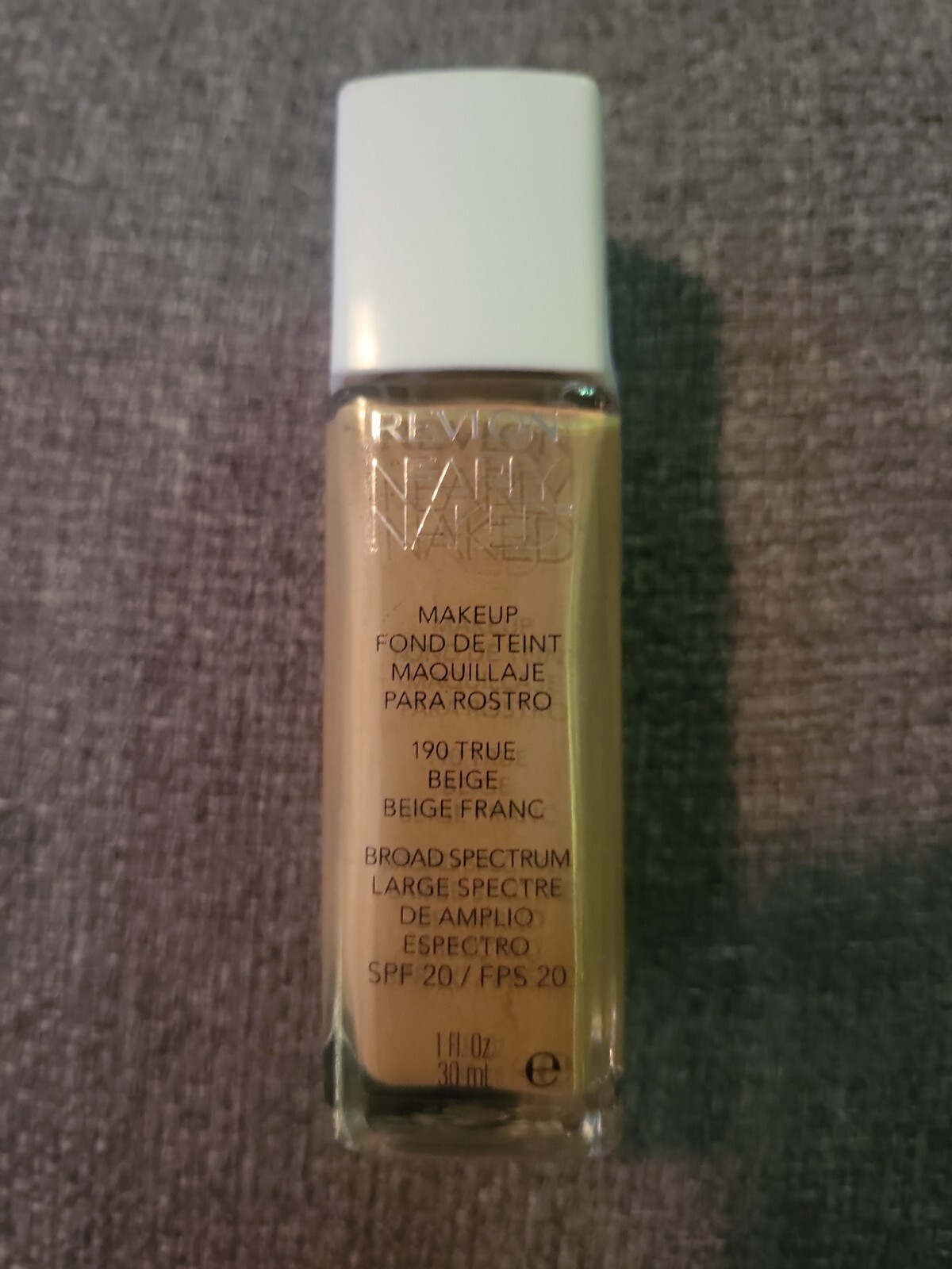 REVLON NEARLY NAKED LIQUID FOUNDATION, #190 TRUE BEIGE