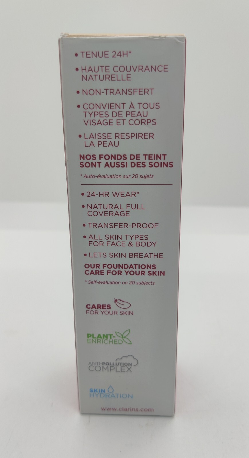 Clarins Paris Everlasting Matte Foundation 1 oz 114.5W Sepia